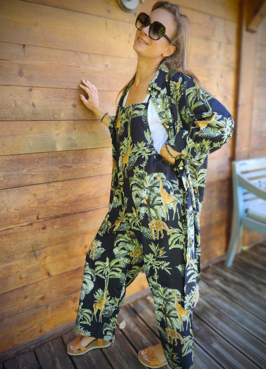 Robe chemise "jungle"
