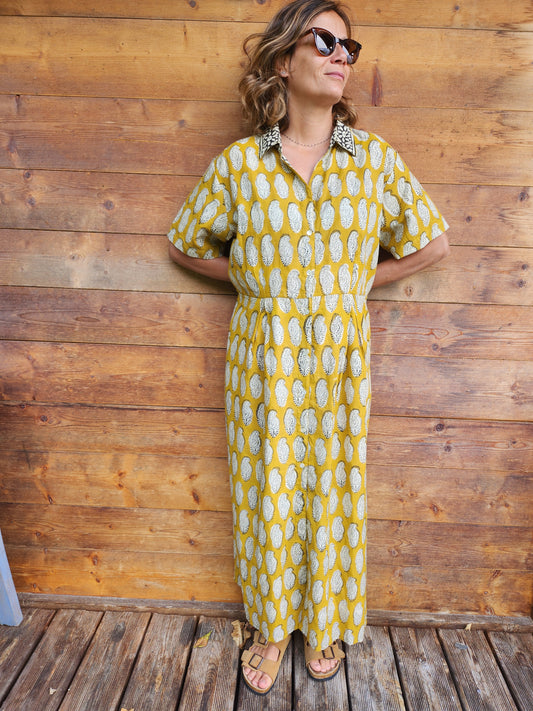 Robe "Delhi" Bagru (Disponible en 4 imprimés)