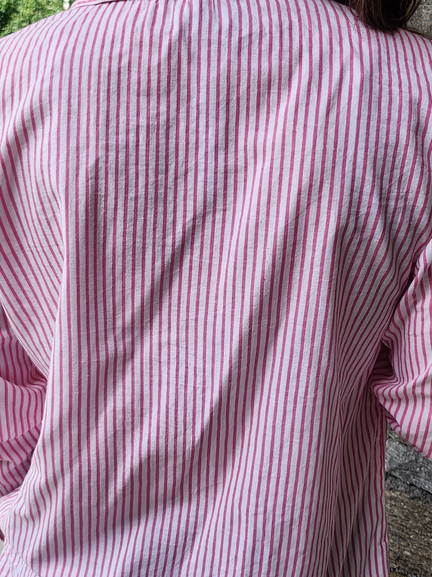 Chemise rayure rose