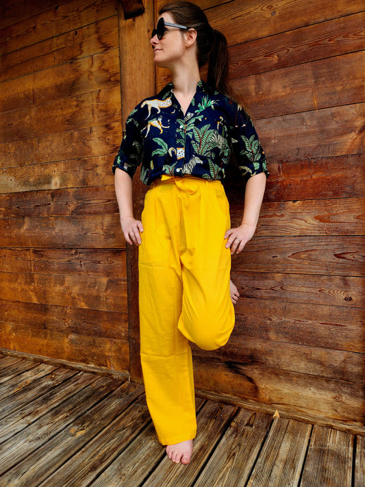 Chemise jungle bleu marine