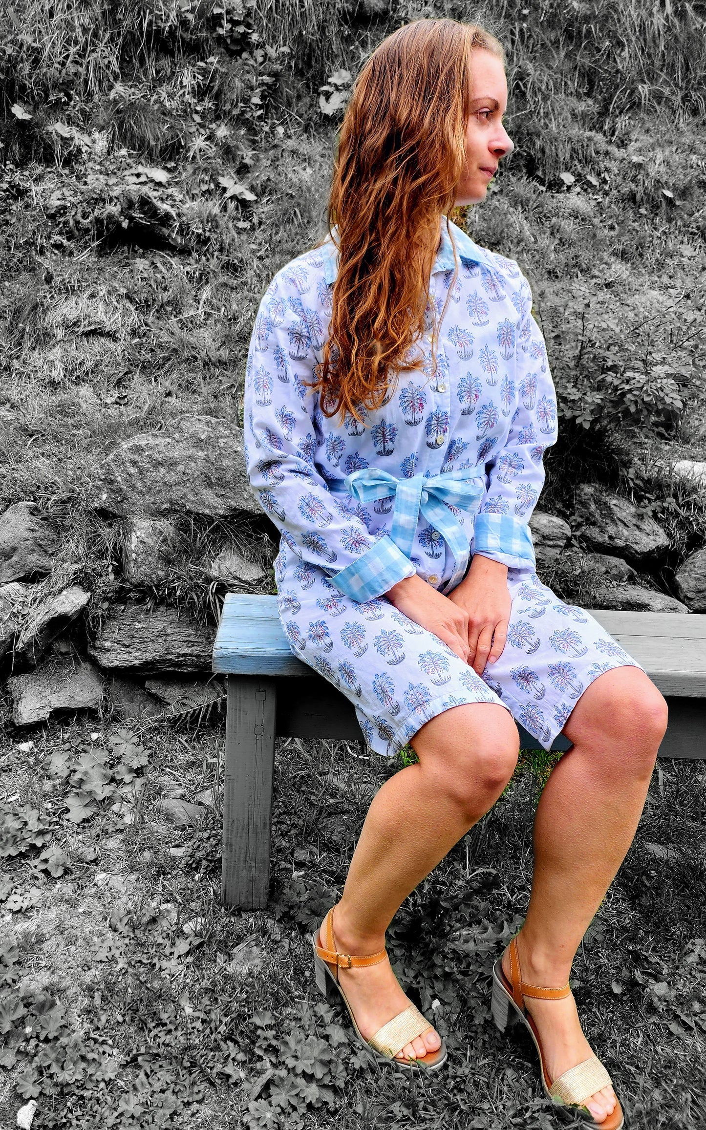 Robe "Jodhpur" palmier mi-saison/hiver