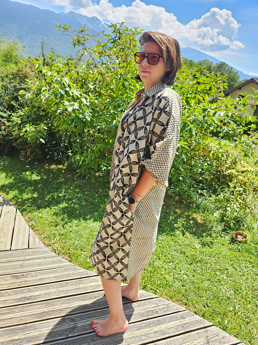 Kaftan bagru "jeu de madame"