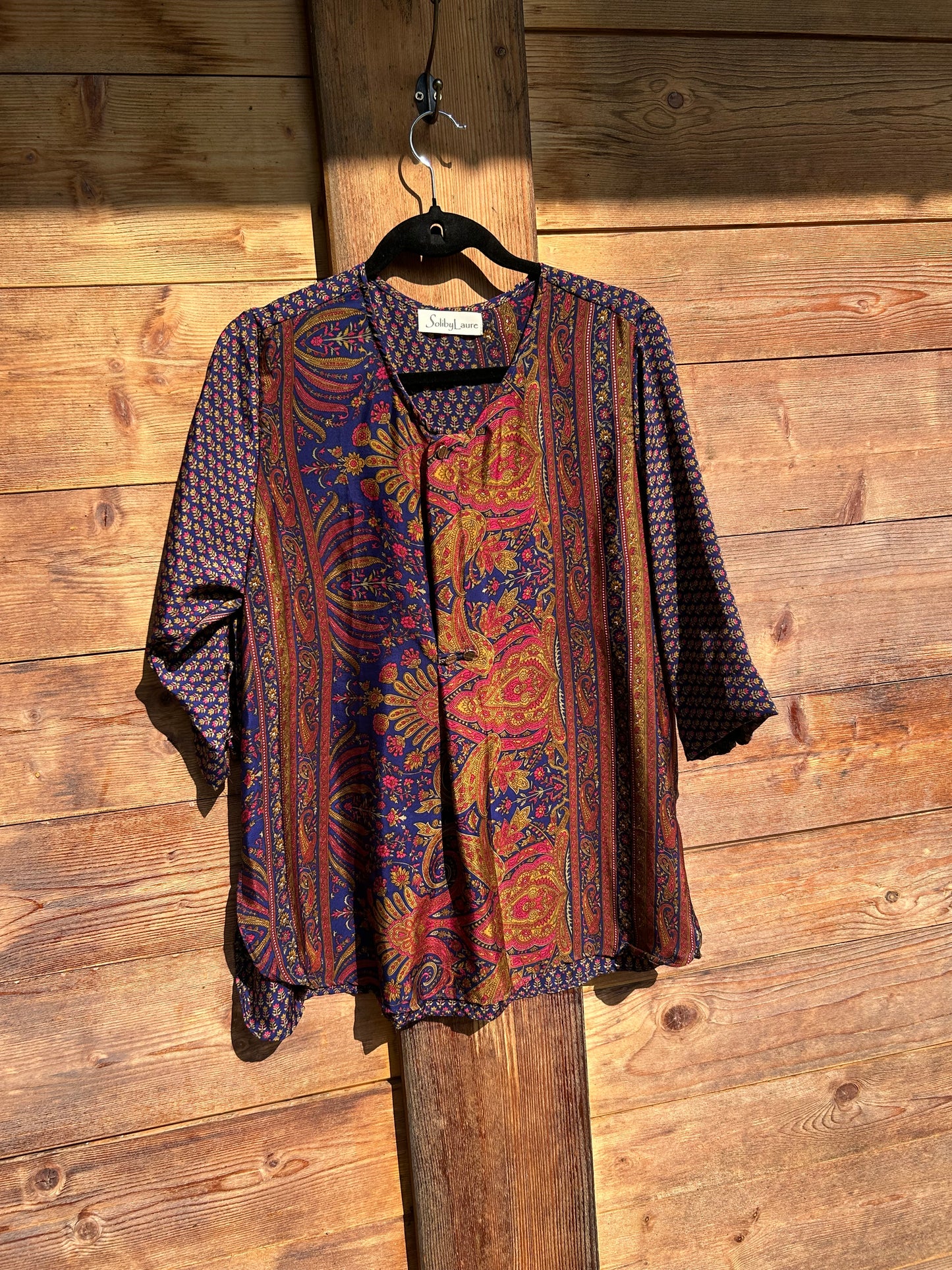 Soie liberty bleue