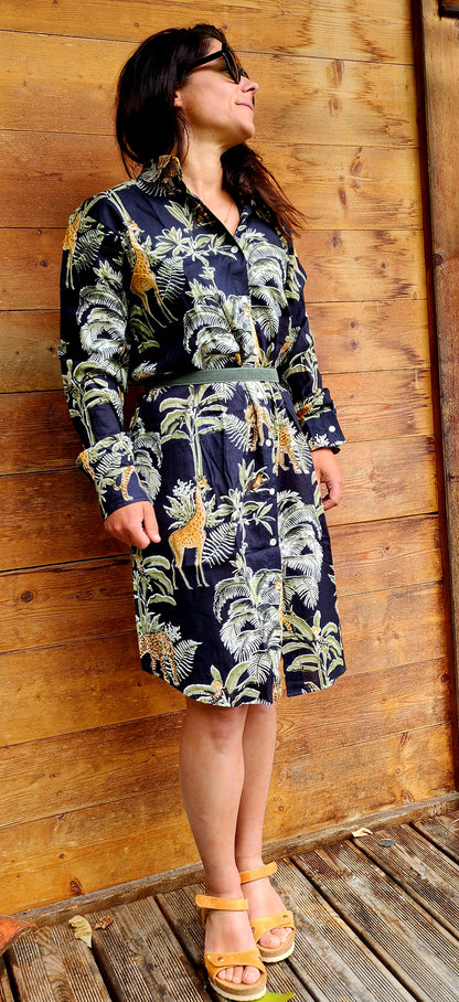 Robe chemise "jungle"