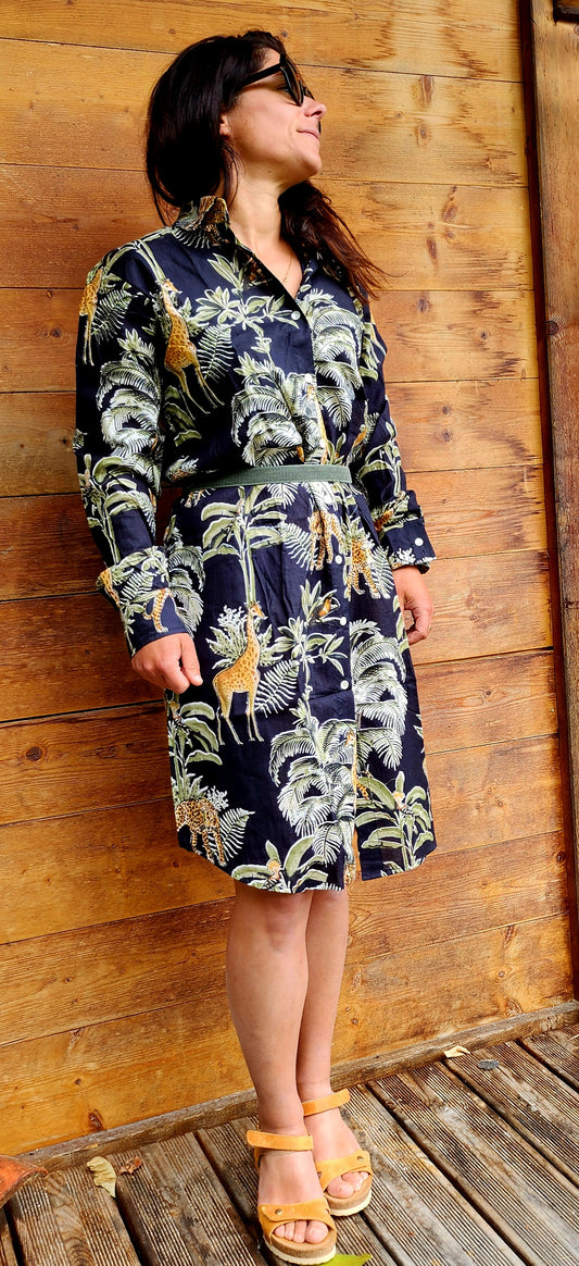 Robe chemise "jungle"