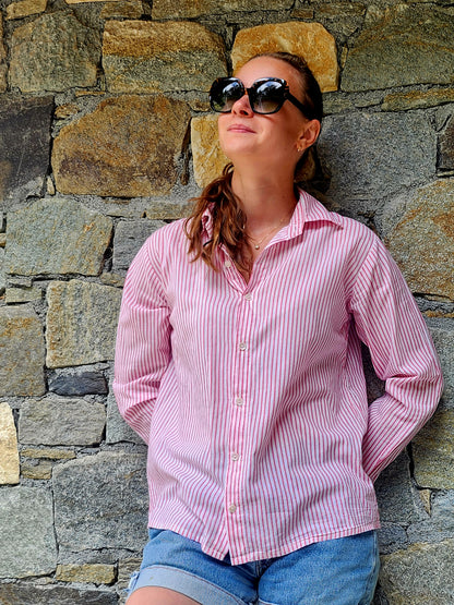 Chemise rayure rose