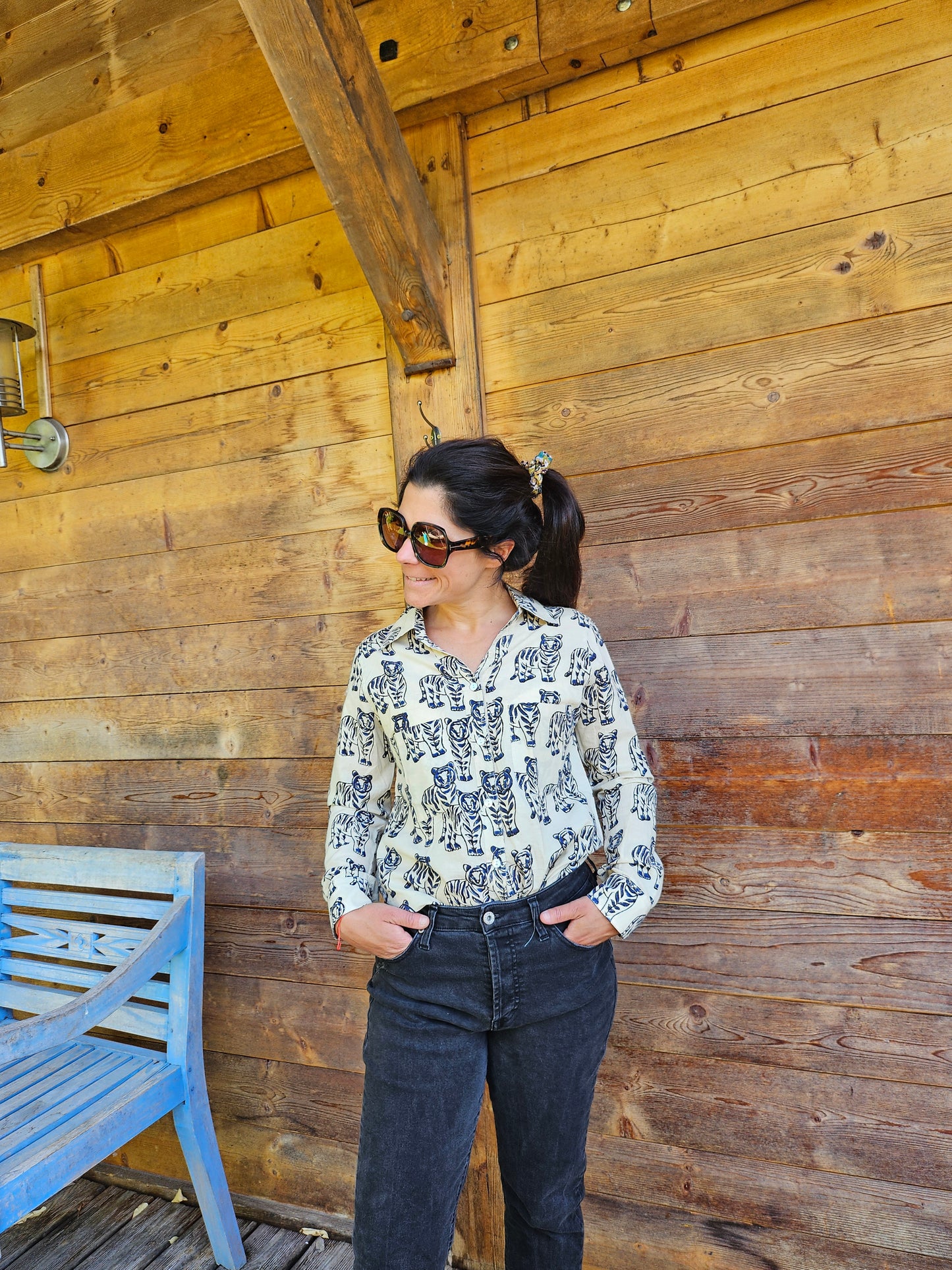 Chemise TIGRE bleu