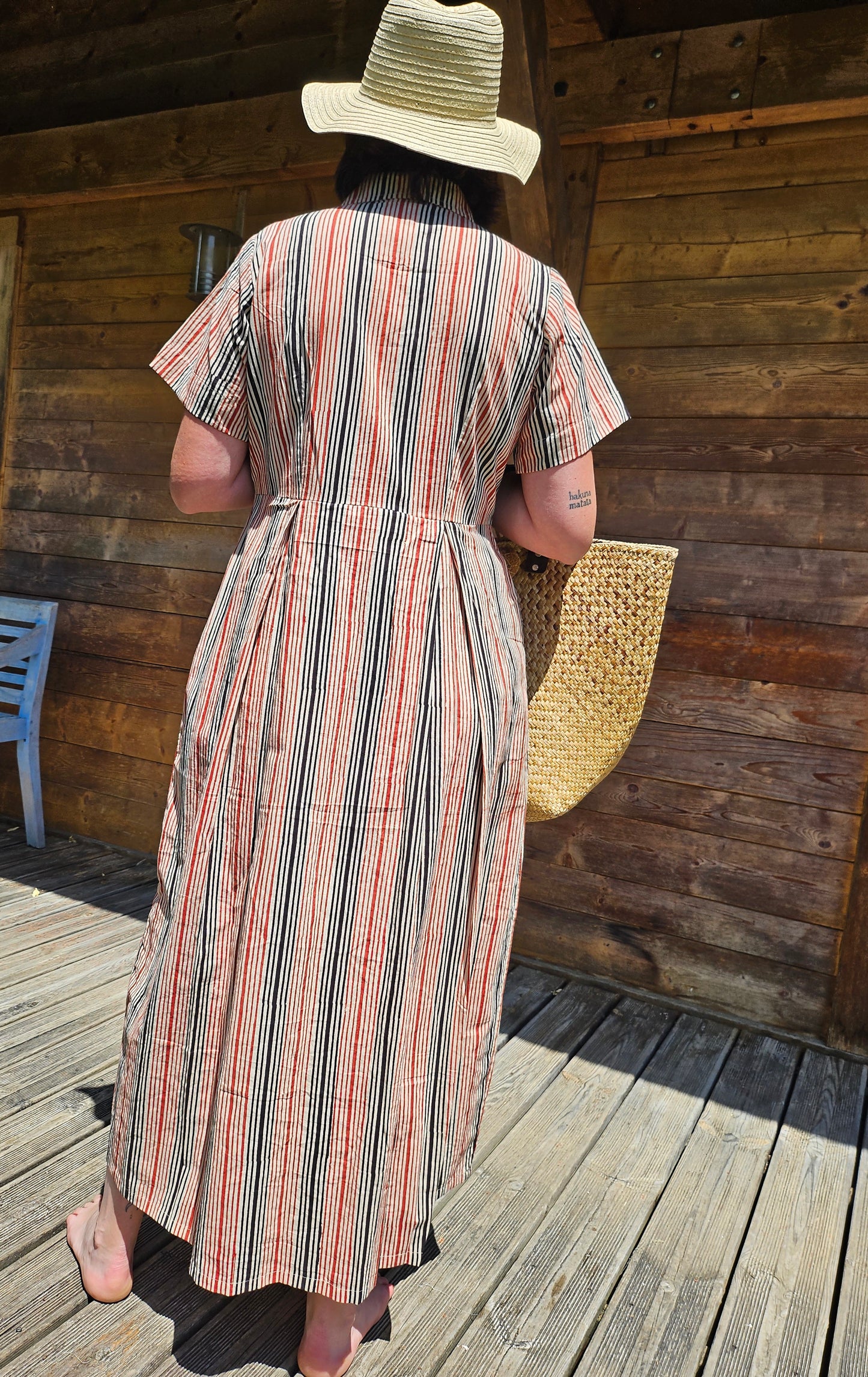 Robe "Delhi" Rayure