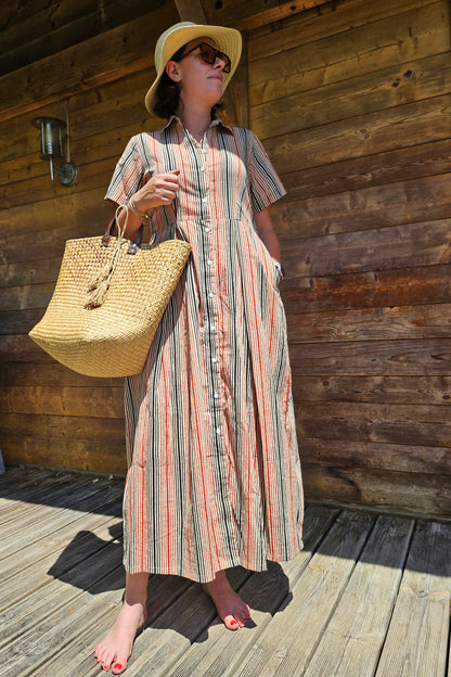Robe "Delhi" Rayure