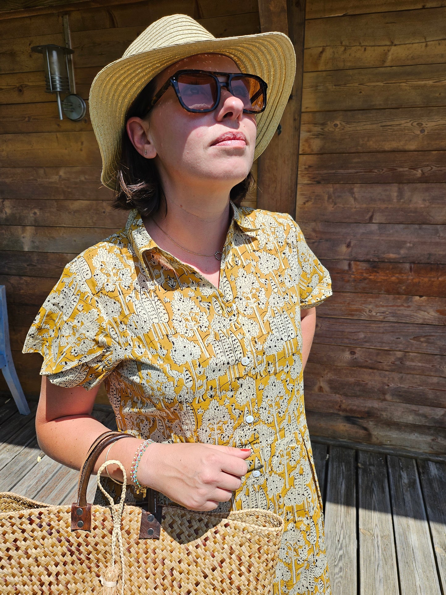 Robe "Delhinette" bagru