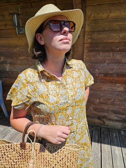 Robe "Delhinette" bagru