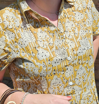 Robe "Delhinette" bagru