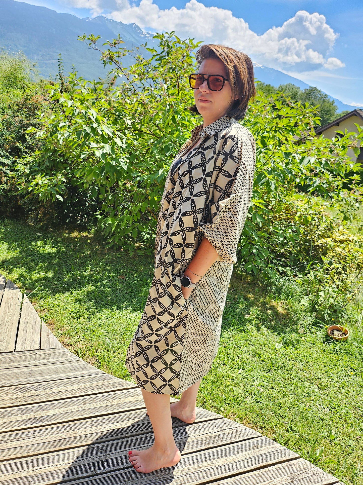 Kaftan bagru "jeu de madame"