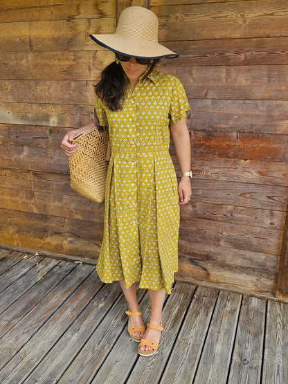 Robe "Delhinette" bagru (Disponible en 2 imprimés)