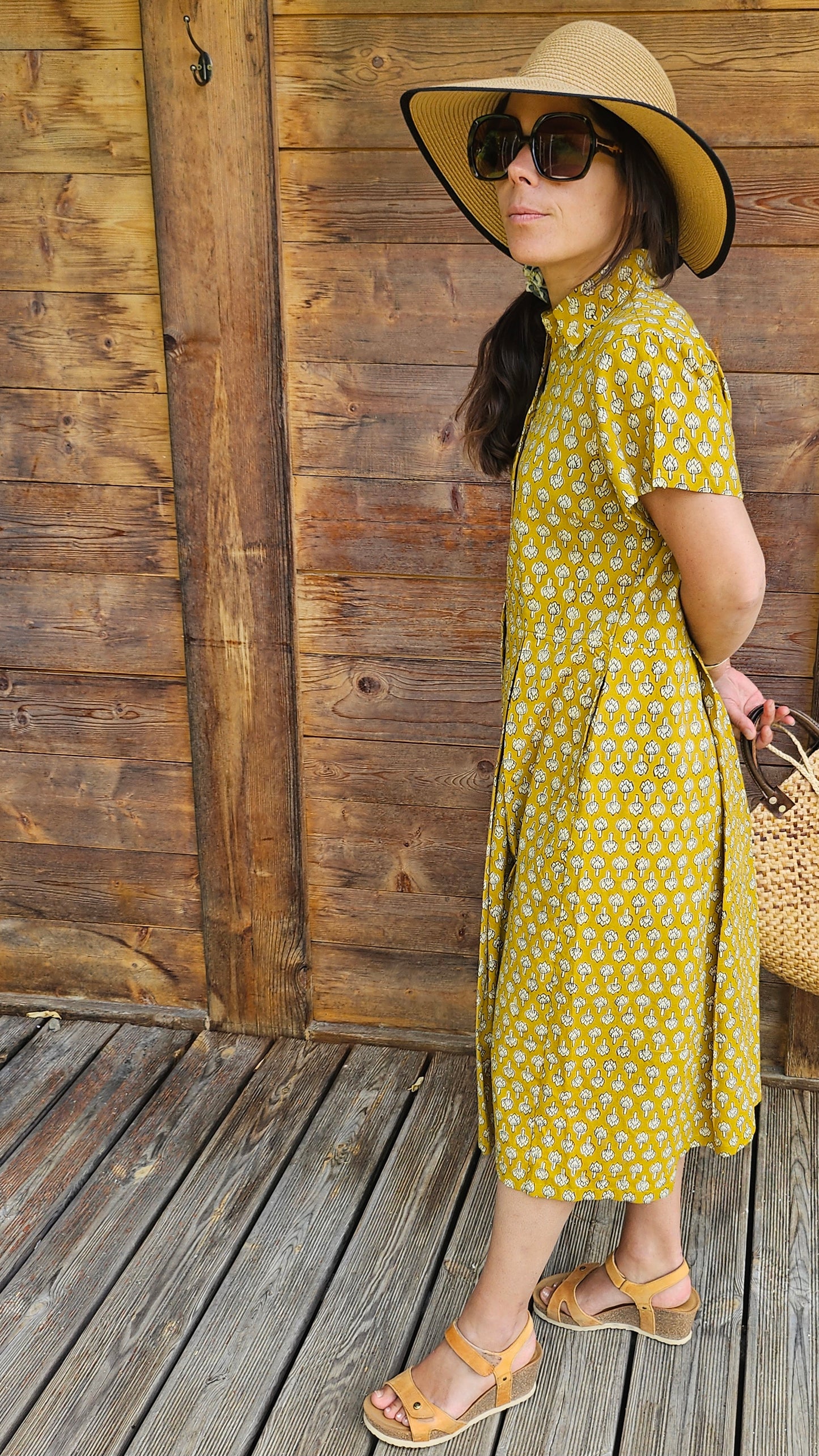Robe "Delhinette" bagru (Disponible en 2 imprimés)