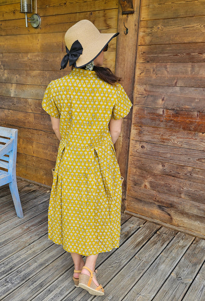 Robe "Delhinette" bagru (Disponible en 2 imprimés)
