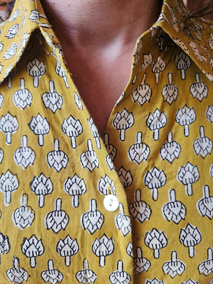 Robe "Delhinette" bagru (Disponible en 2 imprimés)
