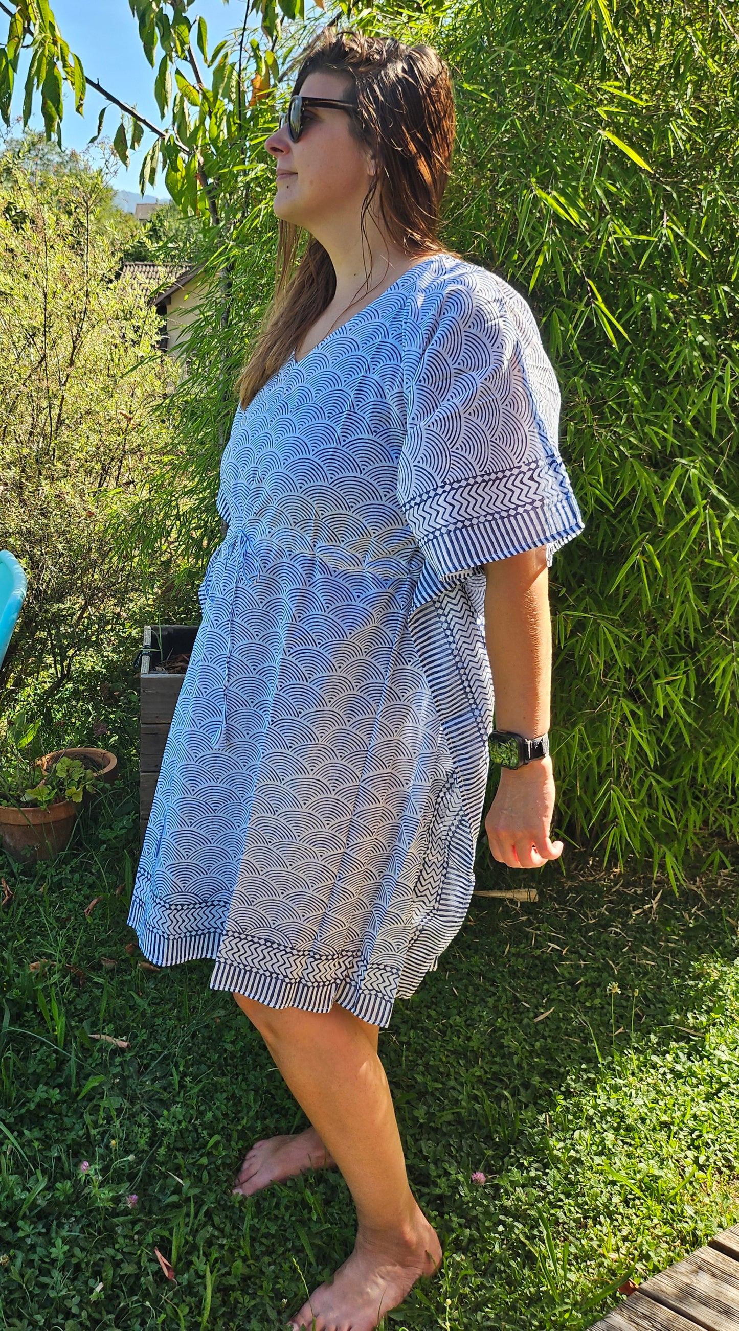 Kaftans long "l'arc en bleu"