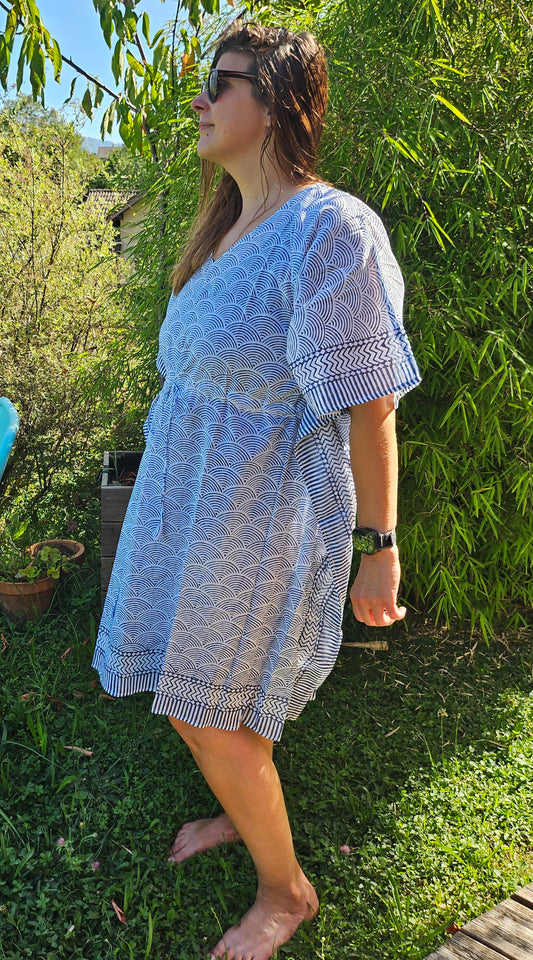 Kaftans long "l'arc en bleu"