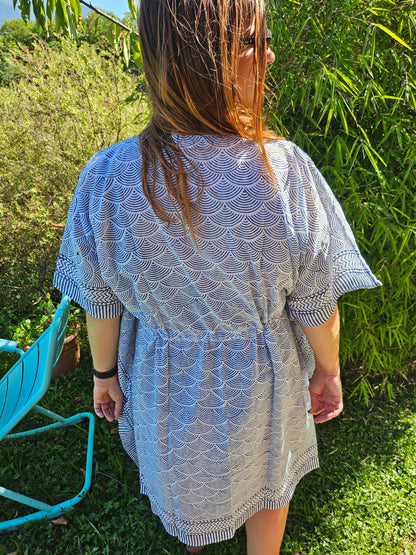 Kaftans long "l'arc en bleu"
