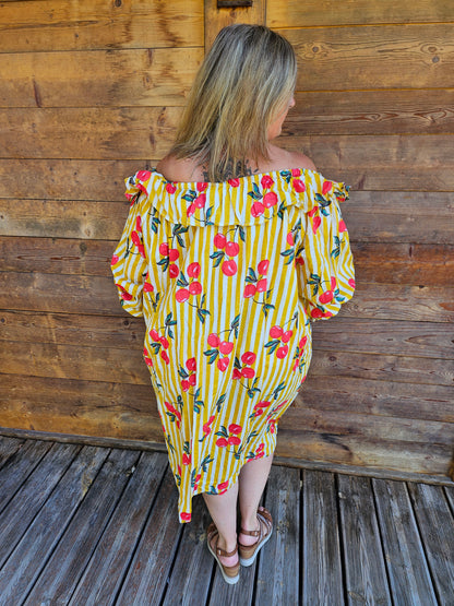 La "Yellow" cerise strapless