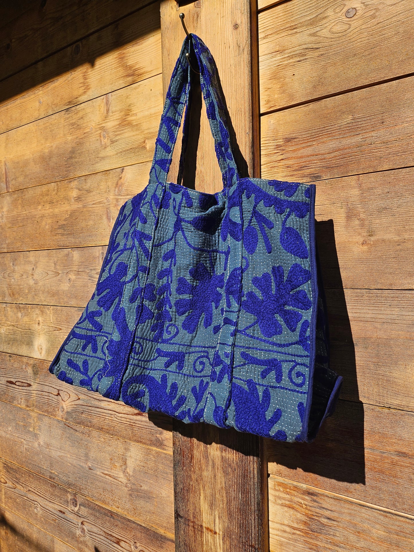 Large Kantha tote bag