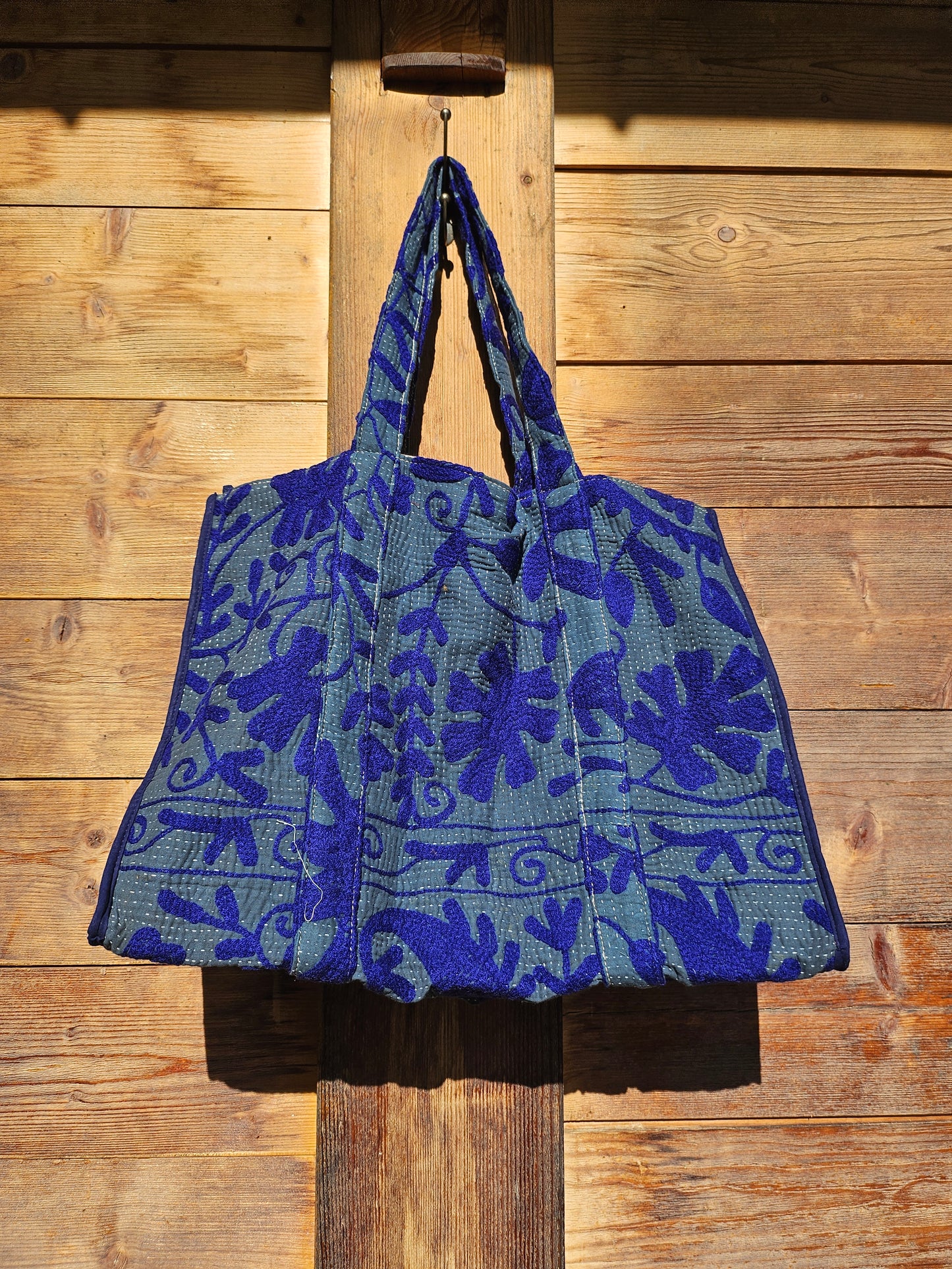 Large Kantha tote bag