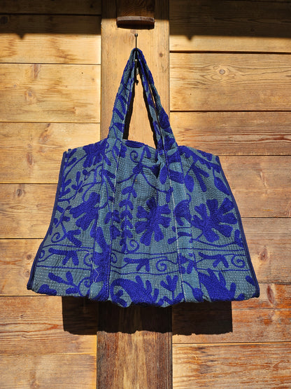 Large Kantha tote bag
