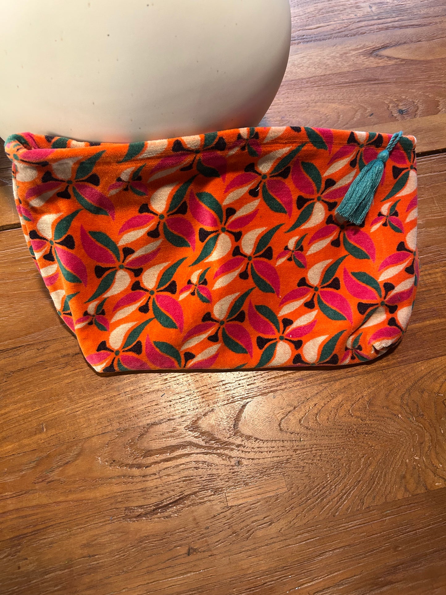 Velour Corail fleurie