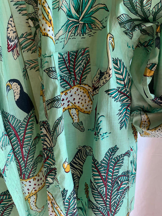 Water green jungle shirt