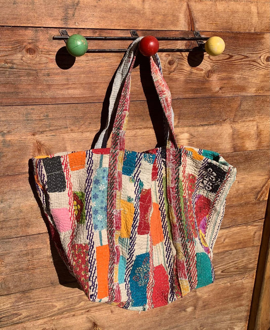 Grand sac cabas Kantha